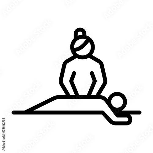 Massage Icon - Black Outline