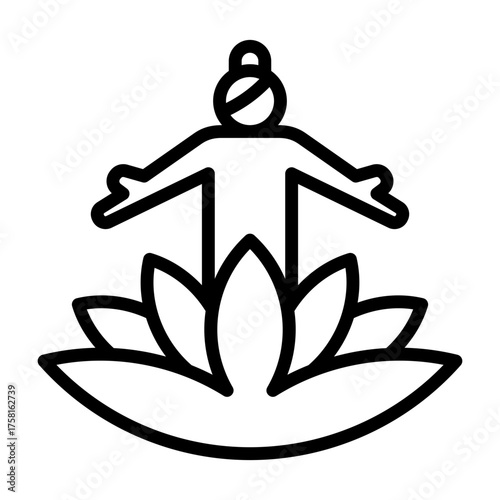 Body Treatment Icon - Black Outline