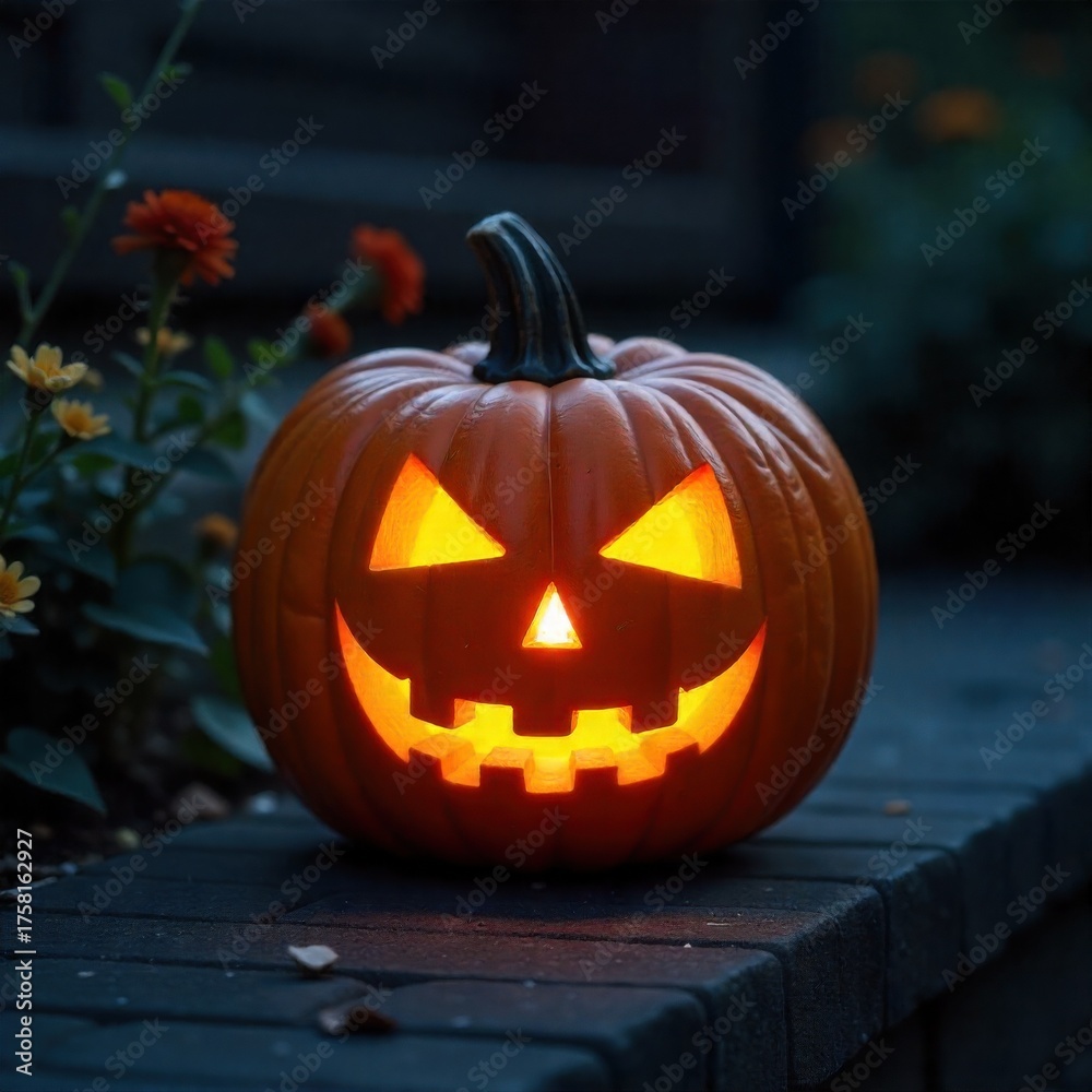 Obraz premium halloween jack o lantern pumpkin