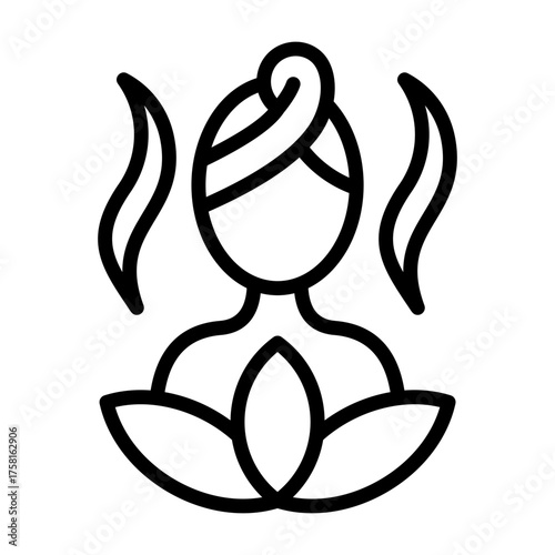 Spa Rituals Icon - Black Outline