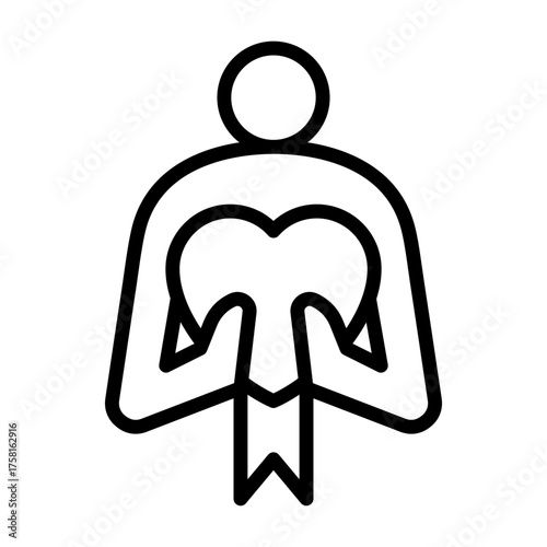 Self Care Icon - Black Outline