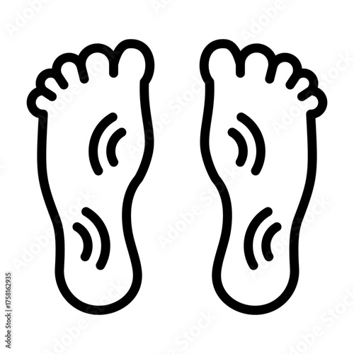 Reflexology Icon - Black Outline