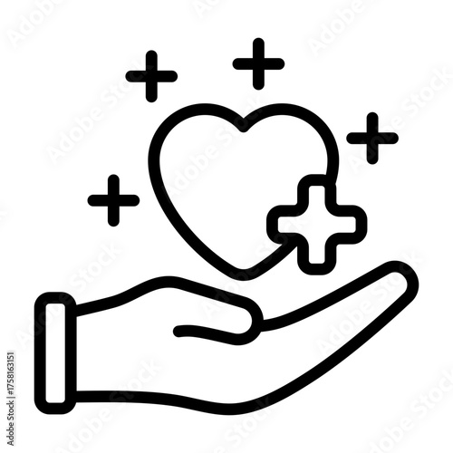 Therapy Icon - Black Outline