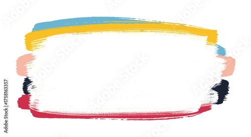 Colorful abstract brush strokes create a blank canvas for your ideas and creativity.