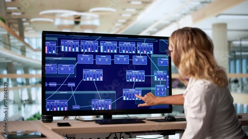 Professional Engineer Using Node Editor For Business Development