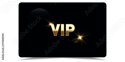 Vip gold card. Luxury texture template design. VIP ticket on black background for invitation, club, award, casino, certificate. Golden exclusive premium card.