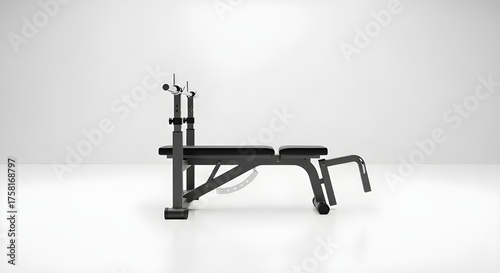 bench press on white background