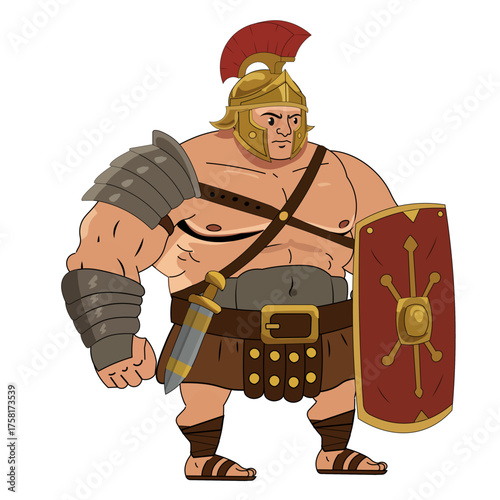 Powerful Roman Gladiator Character Art