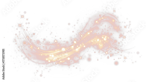 Photos Soft pink and gold glittering swirl overlay with sparkling stars and ethereal li