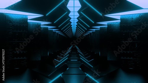 VJ LOOP NEON Tunnel Abstract Background Video