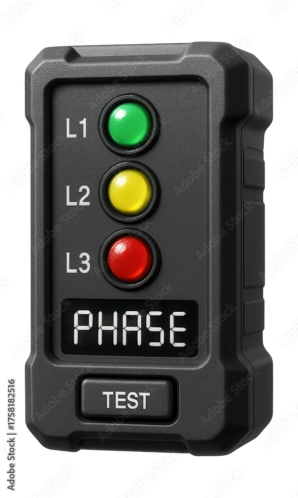 Fototapeta premium Durable phase indicator designed for industrial power distribution environments.