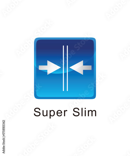 Super slim logo icon design illustration