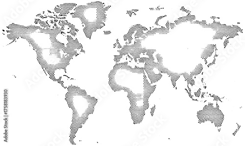 Modern geometric world map design for global business, international reach and travel concepts