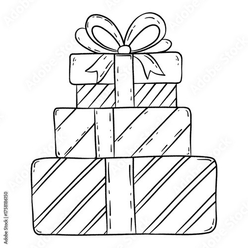 Christmas LineArt Giftboxes