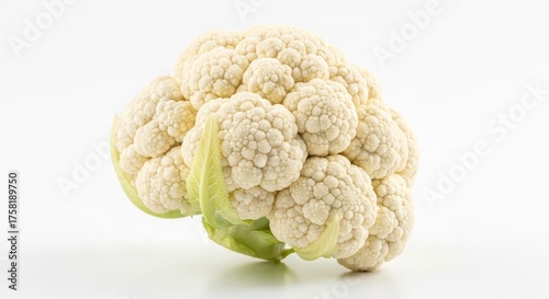 Fresh Cauliflower Head Isolated on White Background, Healthy Eating.