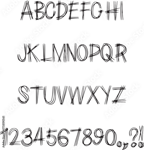 Scratch Punk Riot Lettering ABC Font Typeface Alphabet OTF