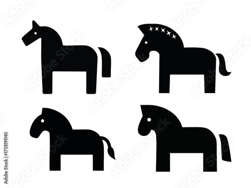 A simple horse silhouette illustration.