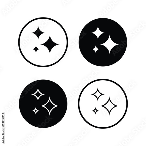 AI generate sparkle icon. Artificial intelligence magic and smart effect symbol