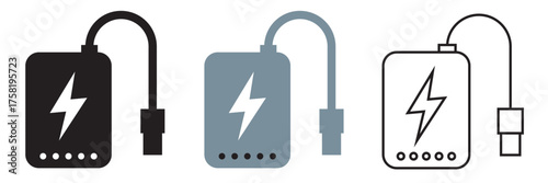 Power bank icon .  Mobile phone charger icon Vector illustration.  EPS 10
