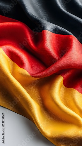 Germany Unity Day Flag Isolated on White – National Celebration Mockup