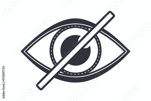 Black eye icon with a strike through it means it is hidden