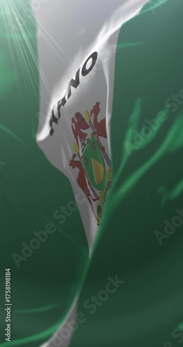 Kano State Flag, Nigeria. Loop. 4K Vertical