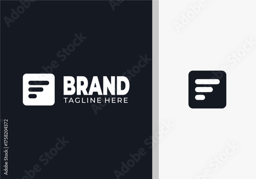 letter f business brand name vector logo illustration