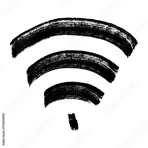 Hand drawn free wifi spot zone sign Public wi-fi area sign Wireless internet clipart in doodle style Single element for print, web, design, decor 3G, 4G, 5G, 6G, IoT