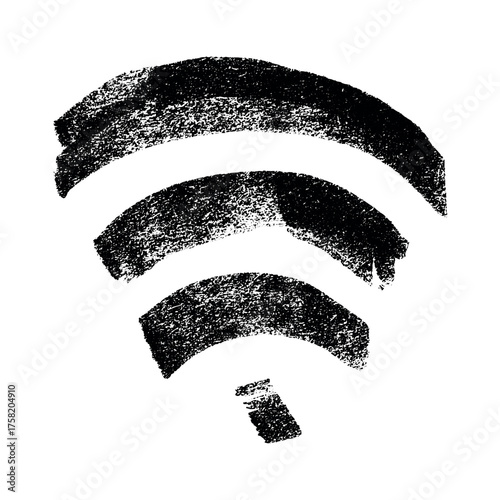 Hand drawn free wifi spot zone sign Public wi-fi area sign Wireless internet clipart in doodle style Single element for print, web, design, decor 3G, 4G, 5G, 6G, IoT