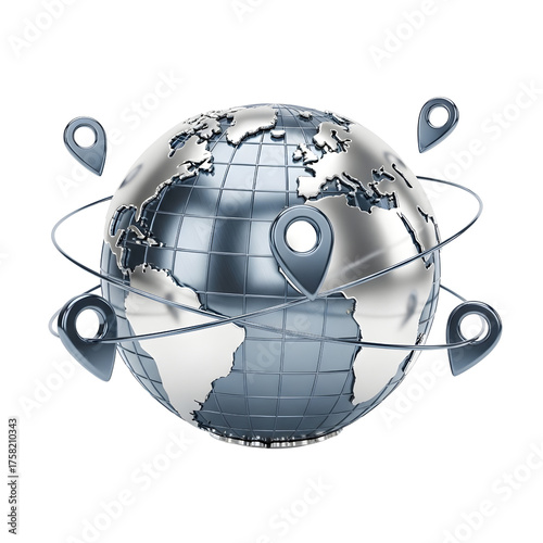 Global Location Network Map
