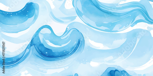 Fresh abstract blue water background with waves, light, and texture