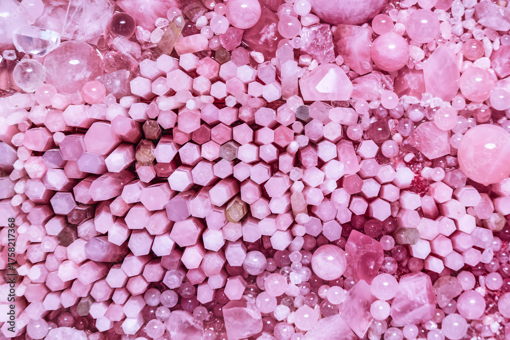 Obraz premium Close-up view of pink quartz walls in the meditation space at Mareterra Monaco