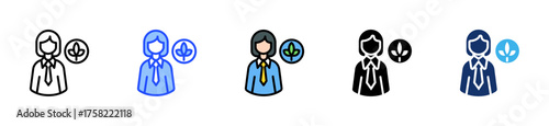 Responsible Banking Icon Icon Collection With Multiple Styles
