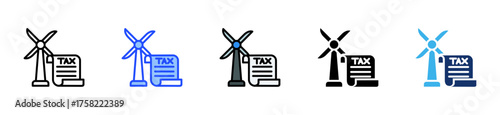 Renewable Tax Credit Icon Collection With Multiple Styles