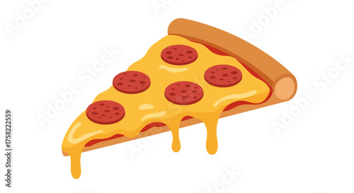 A pizza slice with crust sauce cheese pepperoni and dripping cheese