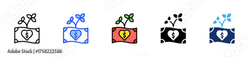 Ethical Investing Icon Collection With Multiple Styles