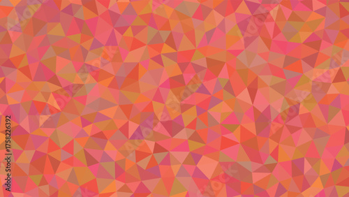 Abstract Geometric Background with Pink and Orange Triangles
