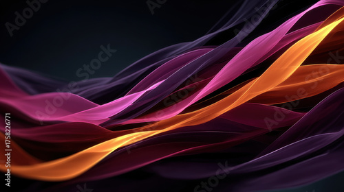 Flowing waves of vibrant colors create mesmerizing visual experience, showcasing body alignment in nature beauty