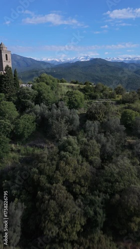 Drone flying in the Spanish Pyrenees