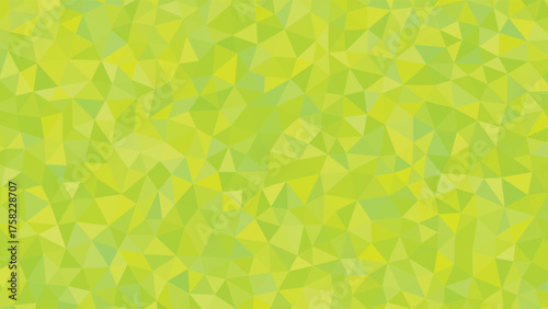 Geometric Abstract Green and Yellow Polygonal Pattern Background