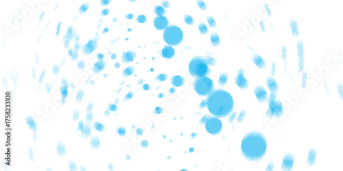 Clean, transparent water drops on a blue liquid background, a vector bubble design pattern