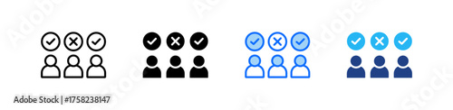 Attendance Icon Set Multiple Style Collection
