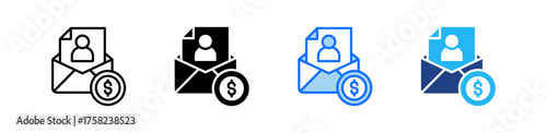 Payroll Icon Set Multiple Style Collection