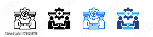 Conflict Resolution Icon Set Multiple Style Collection