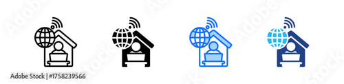 Remote Work Icon Set Multiple Style Collection