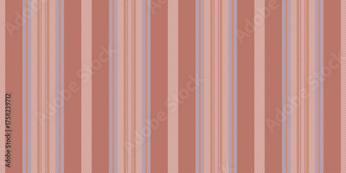 Flassical texture seamless pattern, simplicity fabric stripe background. Serry vertical textile lines vector in red and light colors.