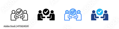 Staff Support Icon Set Multiple Style Collection