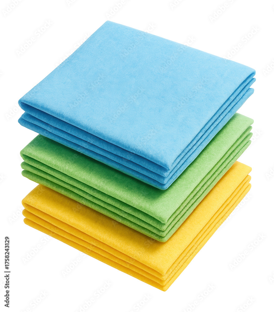 Fototapeta premium Large viscose cloths ideal for cleaning spills on bathroom floors in apartments.