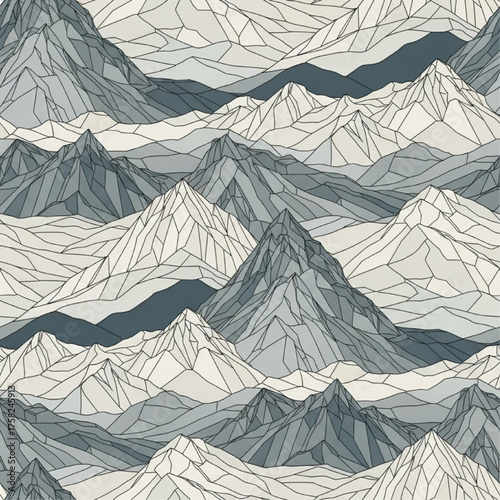 Tessellated Mountain Layers Pattern