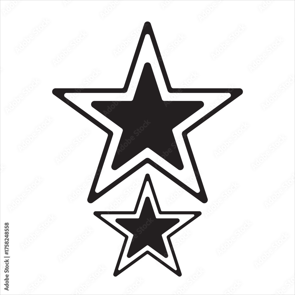 Obraz premium black and white star